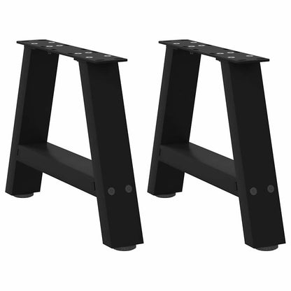 Gambe per Tavolino da Caffè a Forma di A 2 pz Nere 30x(30-31)cm
