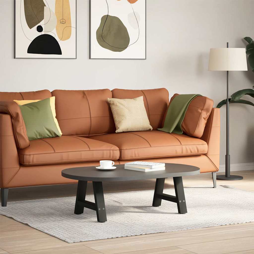 Gambe per Tavolino da Caffè a Forma di A 2 pz Nere 30x(30-31) cm Acciaio