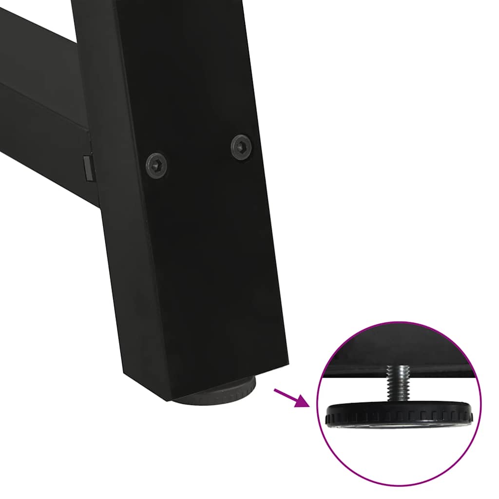 Gambe per Tavolino da Caffè a Forma di A 2 pz Nere 30x(30-31)cm