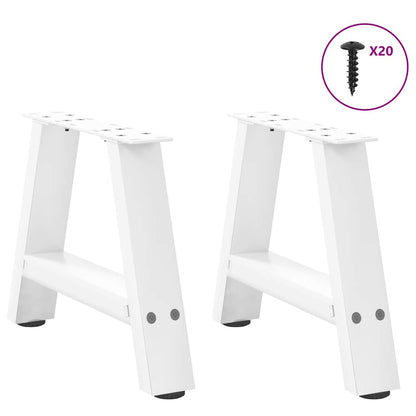 Gambe Tavolino da Caffè a A 2pz Bianco 40x(30-31) cm Acciaio