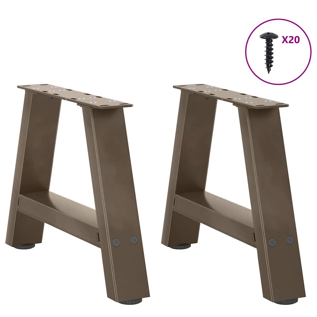 Gambe per Tavolino da Caffè a Forma di A 2 pz 40x(30-31) cm Acciaio | homemem39
