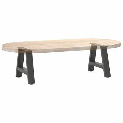 Gambe per Tavolino da Caffè forma A 2 pz Antracite 50x(30-31)cm
