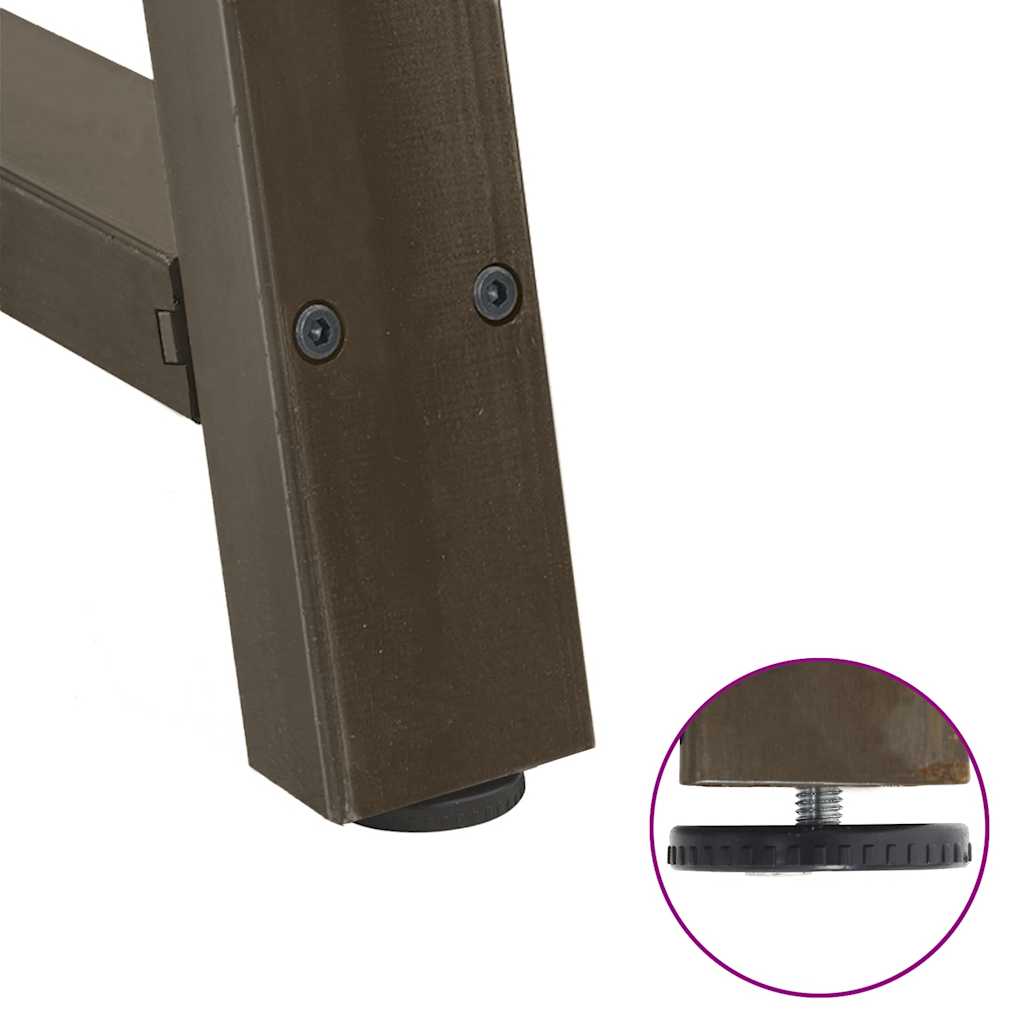 Gambe per Tavolino da Caffè a Forma di A 2 pz 60x(30-31) cm Acciaio