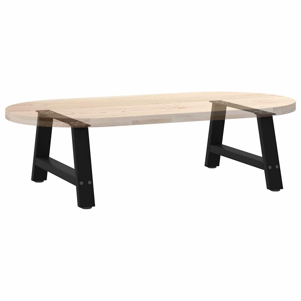 Gambe per Tavolino da Caffè a Forma di A 2 pz Nere 70x(30-31)cm