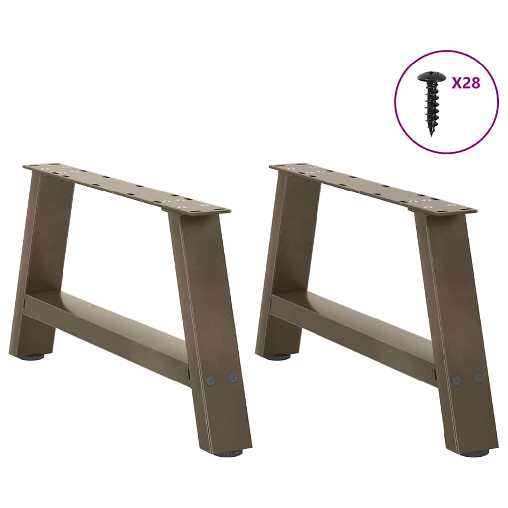 Gambe per Tavolino da Caffè a Forma di A 2 pz 70x(30-31) cm Acciaio | homemem39