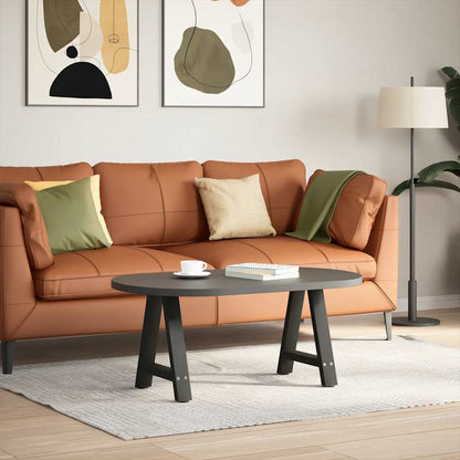 Gambe per Tavolino da Caffè a Forma di A 2 pz Nere 38x(42-43)cm