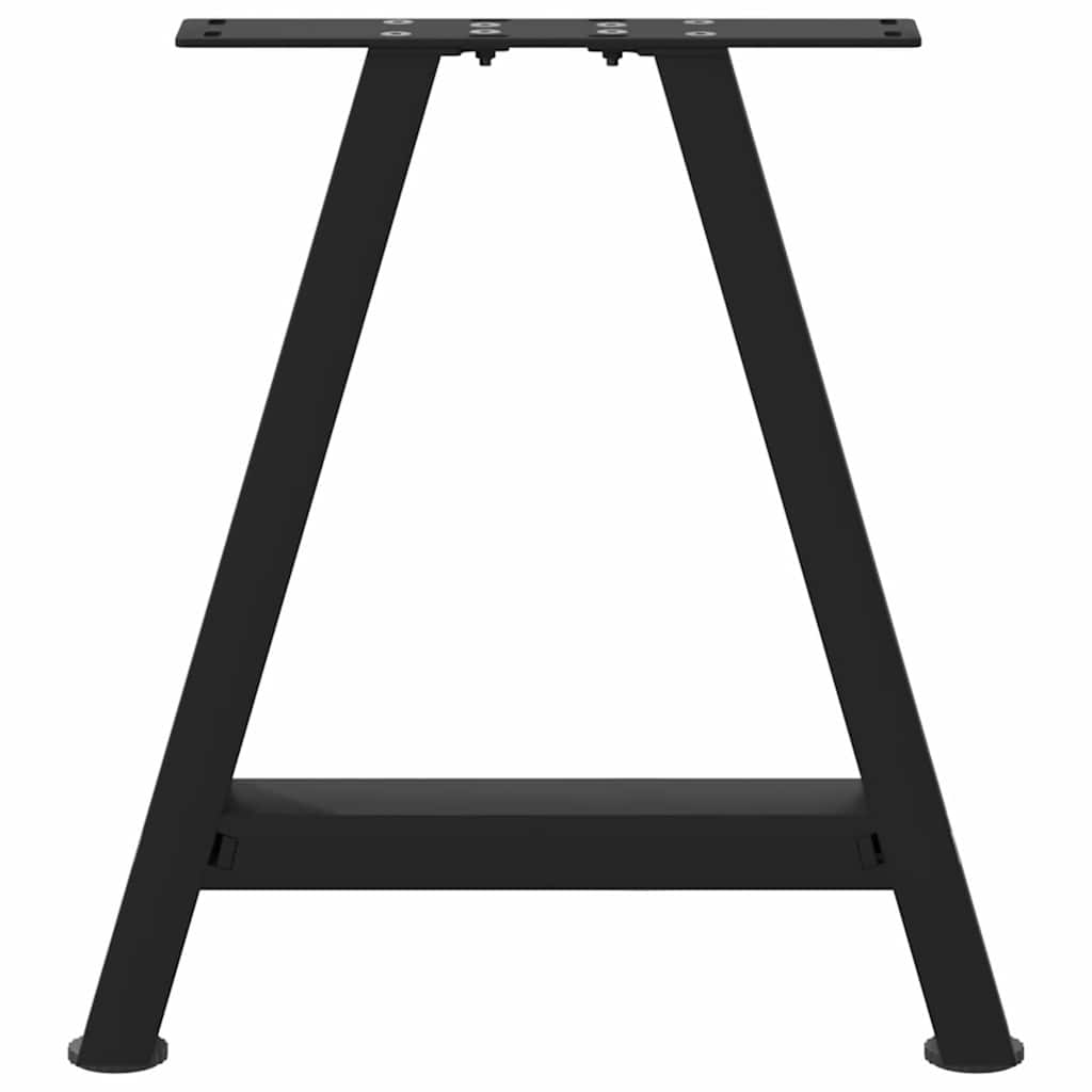 Gambe per Tavolino da Caffè a Forma di A 2 pz Nere 38x(42-43)cm