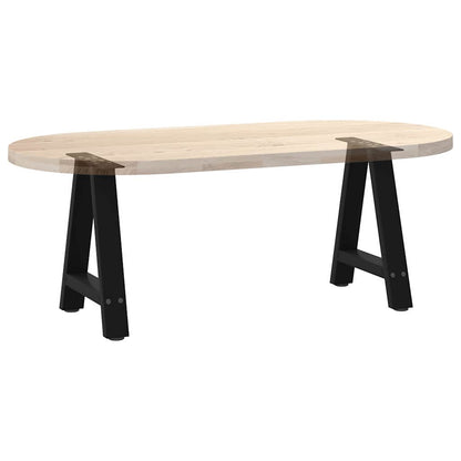 Gambe per Tavolino da Caffè a Forma di A 2 pz Nere 38x(42-43)cm
