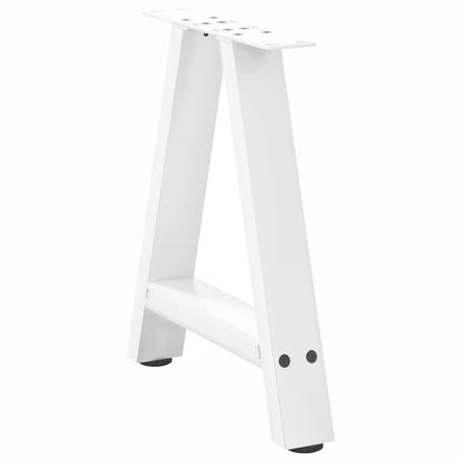 Gambe Tavolino da Caffè a A 2 pz Bianco 38x(42-43) cm Acciaio