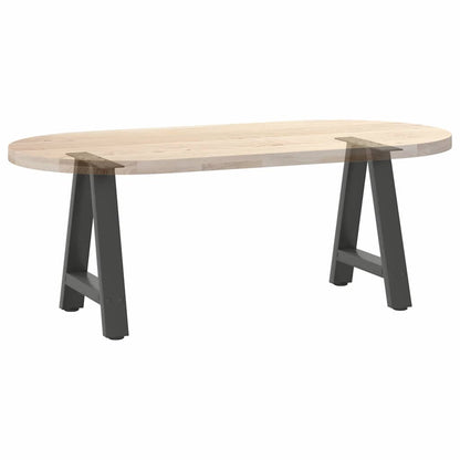 Gambe per Tavolino da Caffè forma A 2 pz Antracite 38x(42-43)cm