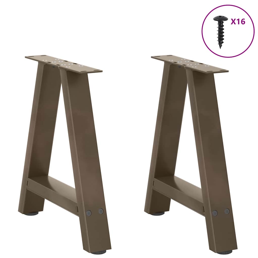 Gambe per Tavolino da Caffè a Forma di A 2 pz 38x(42-43) cm Acciaio - homemem39