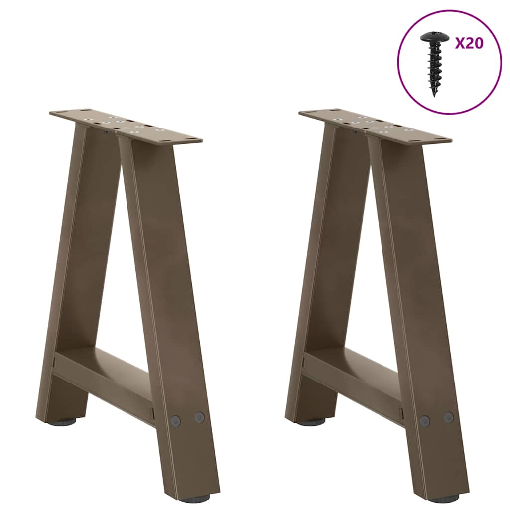 Gambe per Tavolino da Caffè a Forma di A 2 pz 50x(42-43) cm Acciaio - homemem39