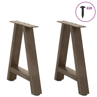 Gambe per Tavolino da Caffè a Forma di A 2 pz 50x(42-43) cm Acciaio - homemem39