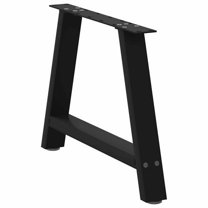 Gambe Tavolino da Caffè a A 2 pz Nero 60x(42-43) cm in Acciaio