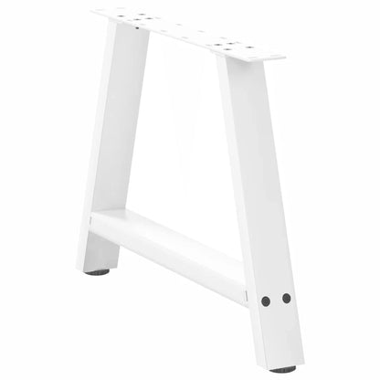 Gambe Tavolino Caffè a A 2 pz Bianco 60x(42-43) cm Acciaio