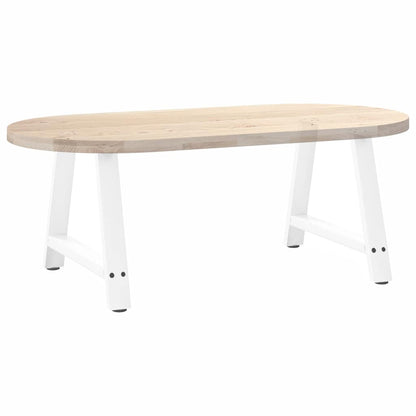Gambe per Tavolino da Caffè forma A 2 pz Bianche 60x(42-43) cm