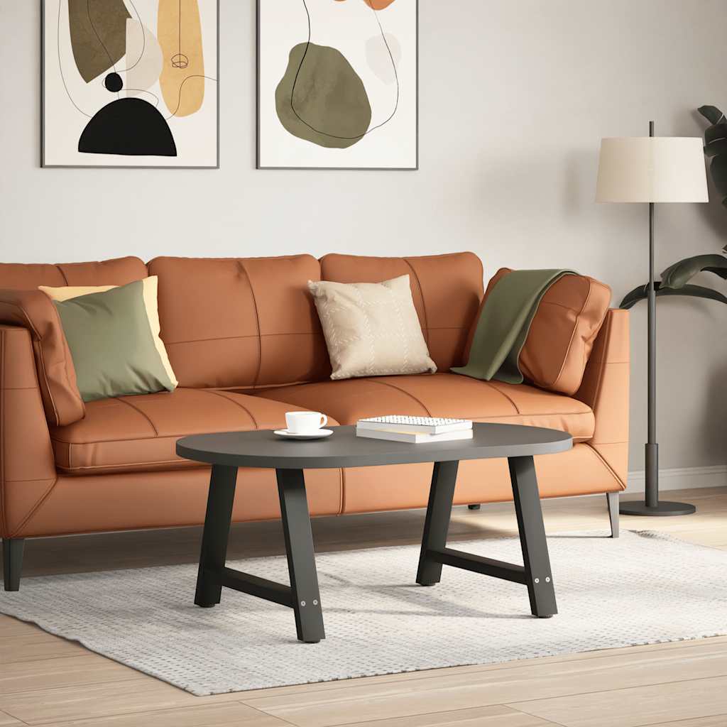 Gambe per Tavolino da Caffè a Forma di A 2 pz Nere 70x(42-43)cm