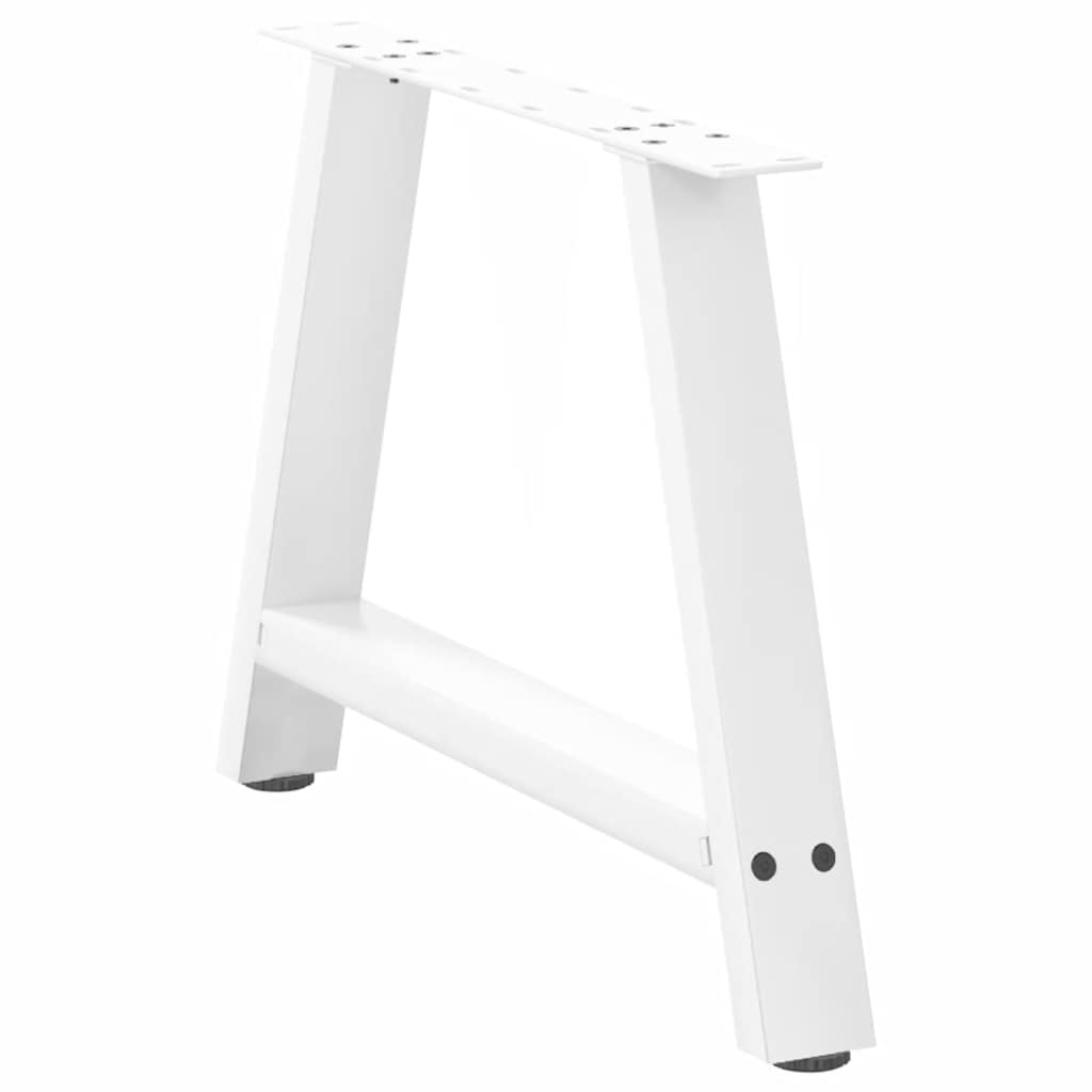 Gambe Tavolino da Caffè a A 2 pz Bianco 70x(42-43) cm Acciaio