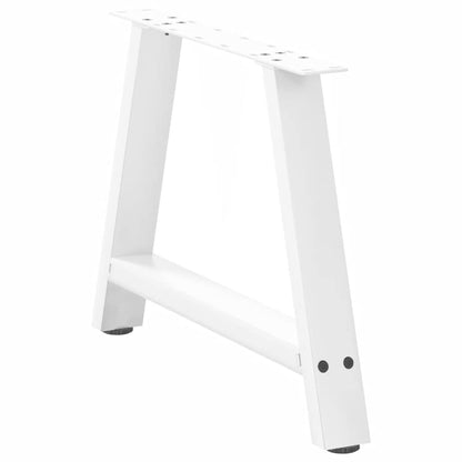 Gambe Tavolino da Caffè a A 2 pz Bianco 70x(42-43) cm Acciaio