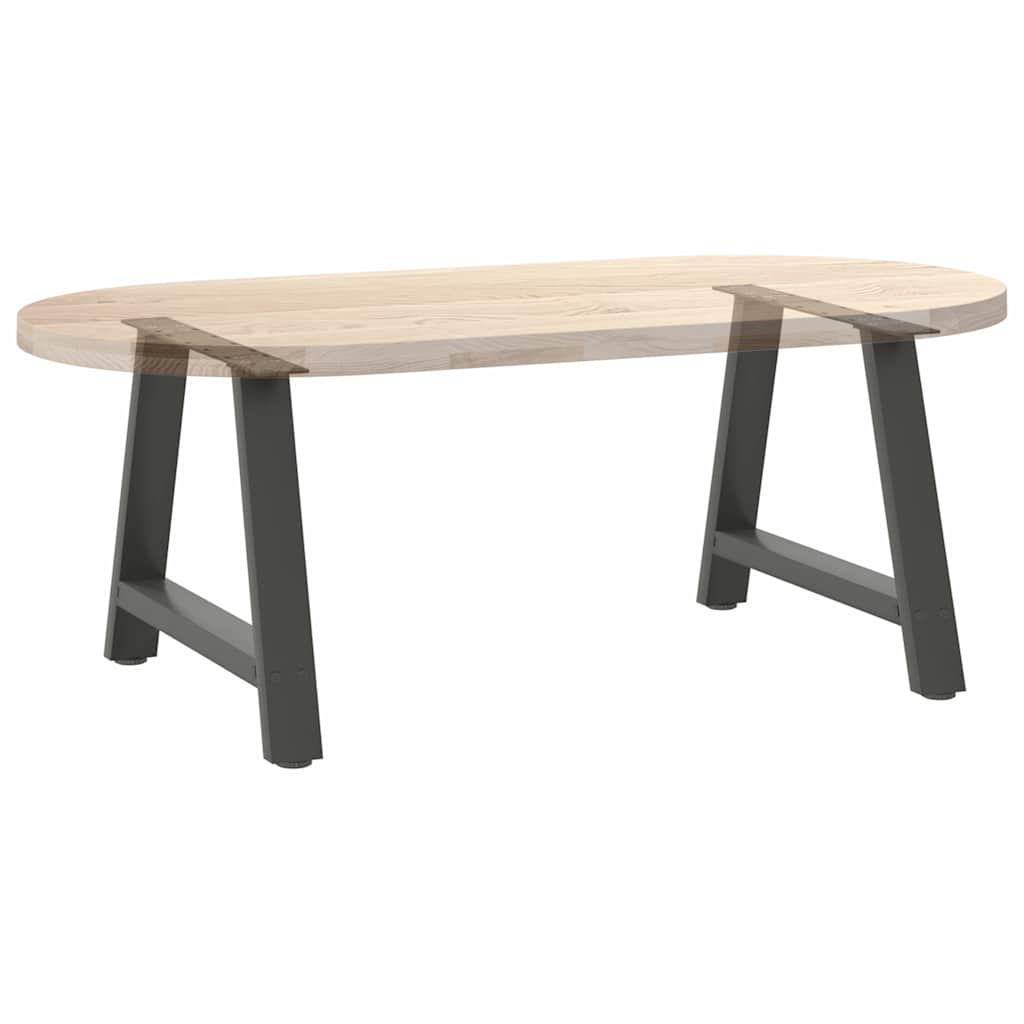 Gambe per Tavolino da Caffè forma A 2 pz Antracite 70x(42-43)cm