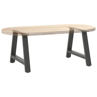 Gambe per Tavolino da Caffè forma A 2 pz Antracite 70x(42-43)cm