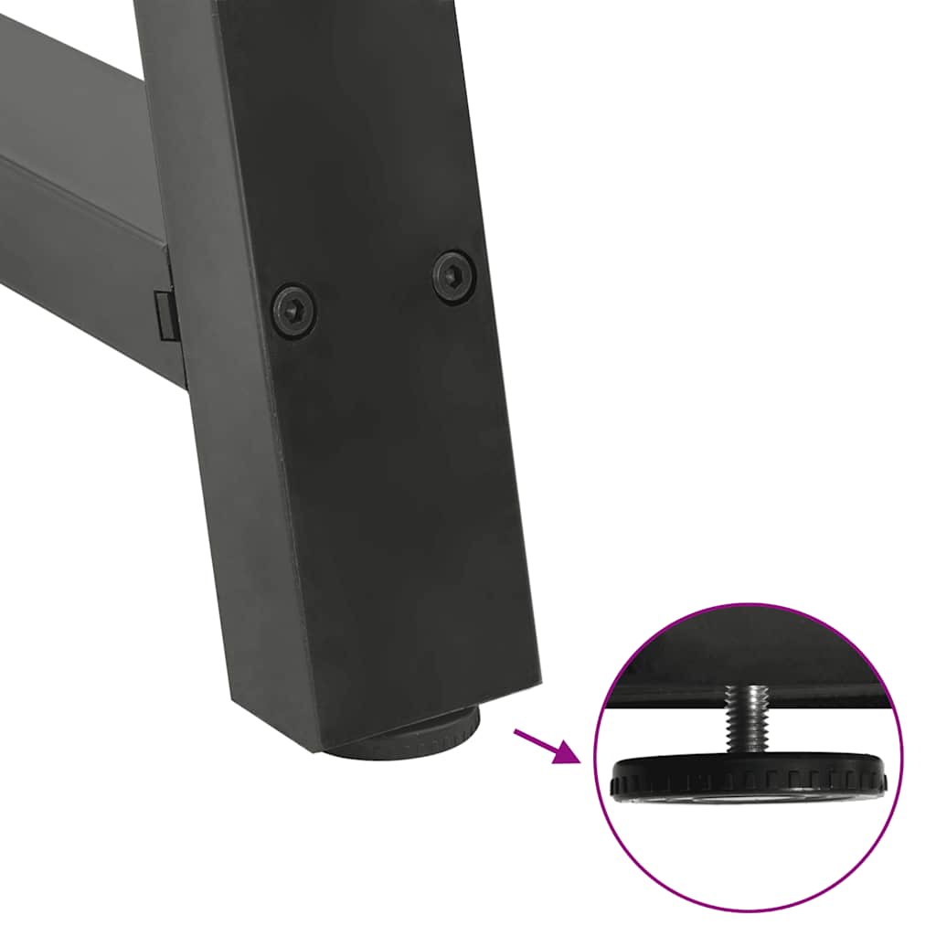 Gambe per Tavolino da Caffè forma A 2 pz Antracite 70x(42-43)cm