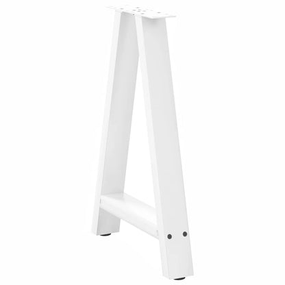 Gambe Tavolino da Caffè a A 2pz Bianco 50x(72-73) cm Acciaio