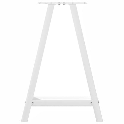 Gambe per tavolo da pranzo forma A 2 pz bianche 50x(72-73) cm