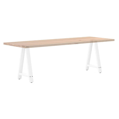 Gambe per tavolo da pranzo forma A 2 pz bianche 50x(72-73) cm