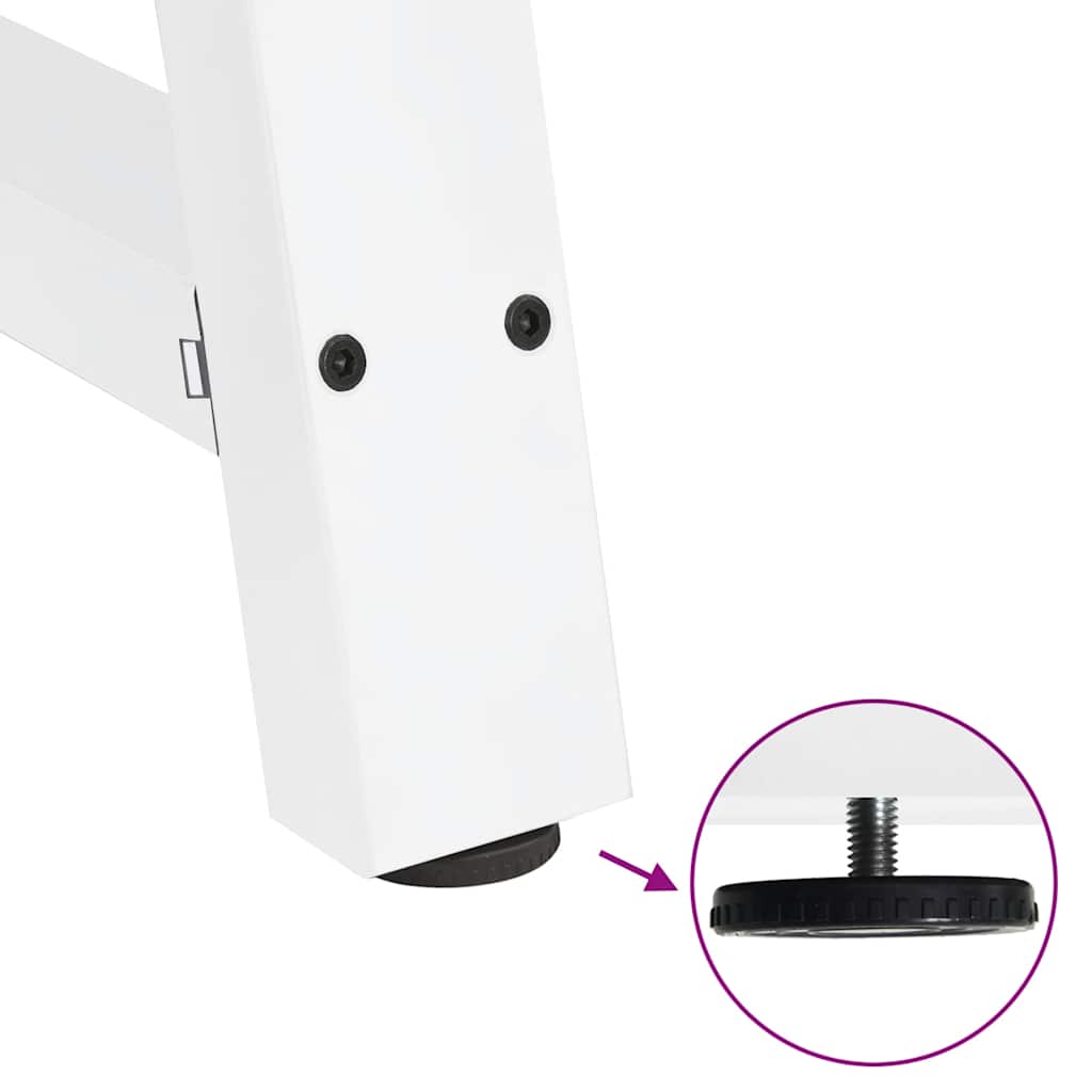 Gambe per tavolo da pranzo forma A 2 pz bianche 50x(72-73) cm