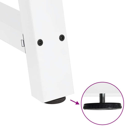Gambe per tavolo da pranzo forma A 2 pz bianche 50x(72-73) cm