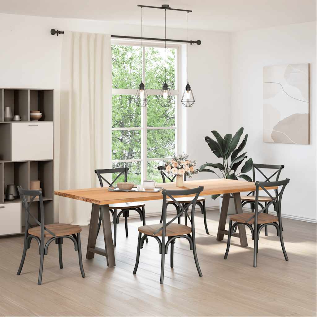 Gambe per tavolo da pranzo a forma di A 2 pz 50x(72-73) cm in acciaio - homemem39