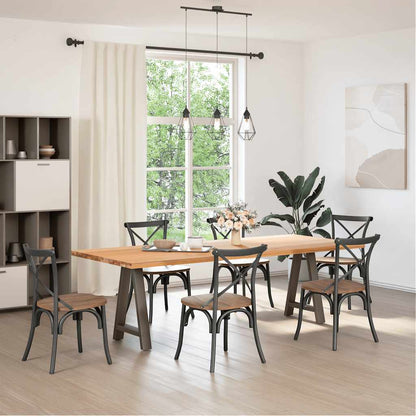 Gambe per tavolo da pranzo a forma di A 2 pz 50x(72-73) cm in acciaio - homemem39