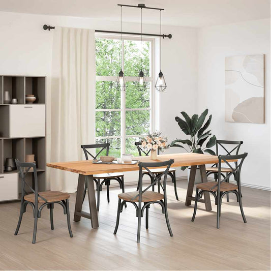 Gambe per tavolo da pranzo a forma di A 2 pz 50x(72-73) cm in acciaio - homemem39