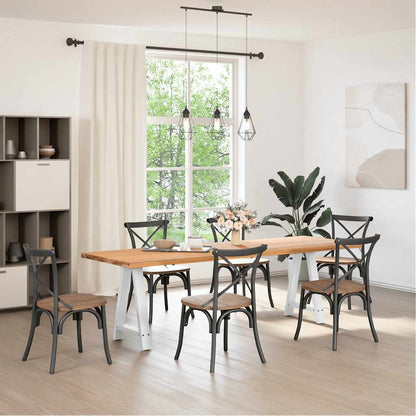 Gambe per tavolo da pranzo forma A 2 pz bianche 60x(72-73) cm