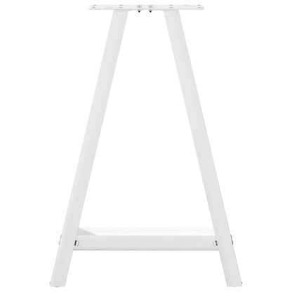 Gambe per tavolo da pranzo forma A 2 pz bianche 60x(72-73) cm