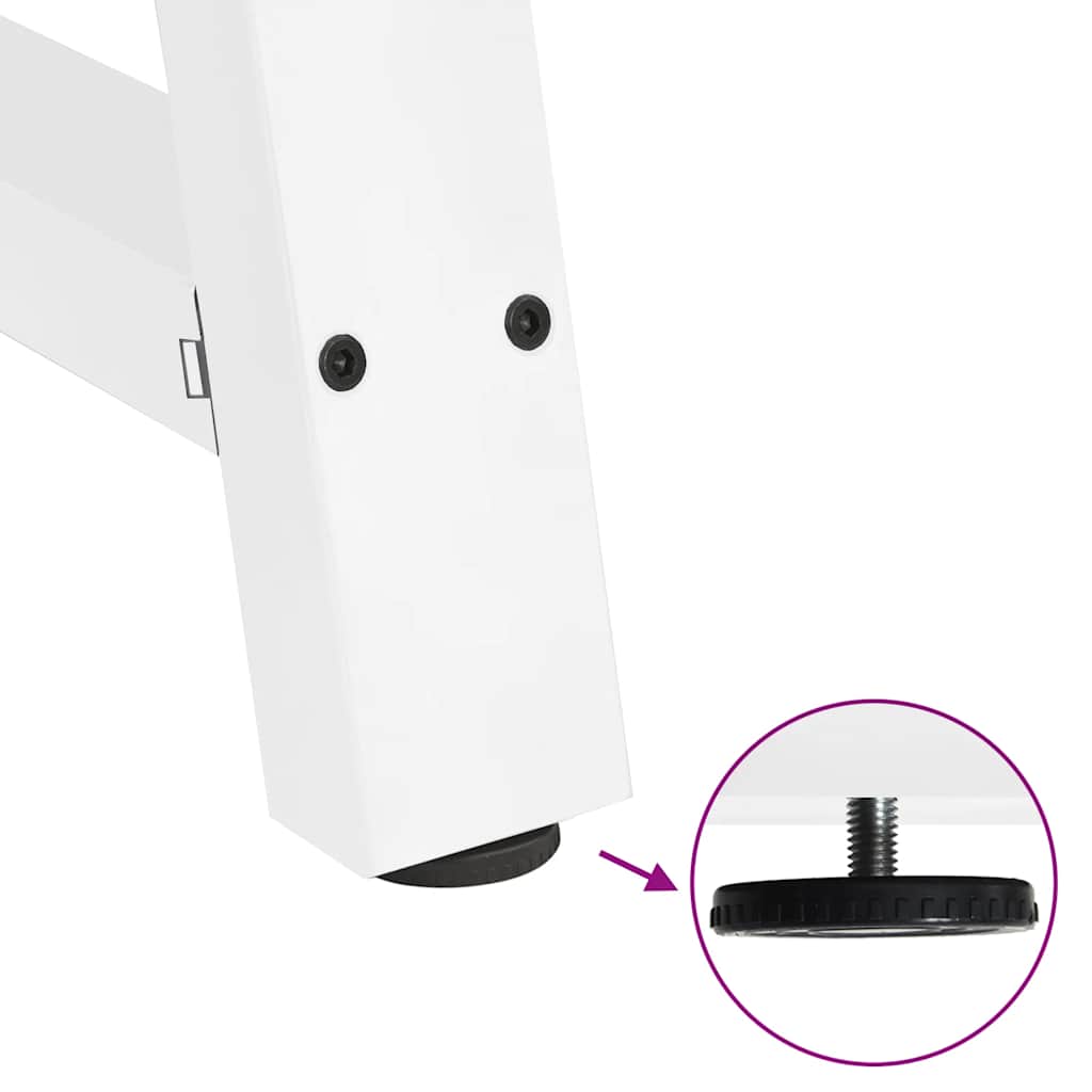 Gambe per tavolo da pranzo forma A 2 pz bianche 60x(72-73) cm