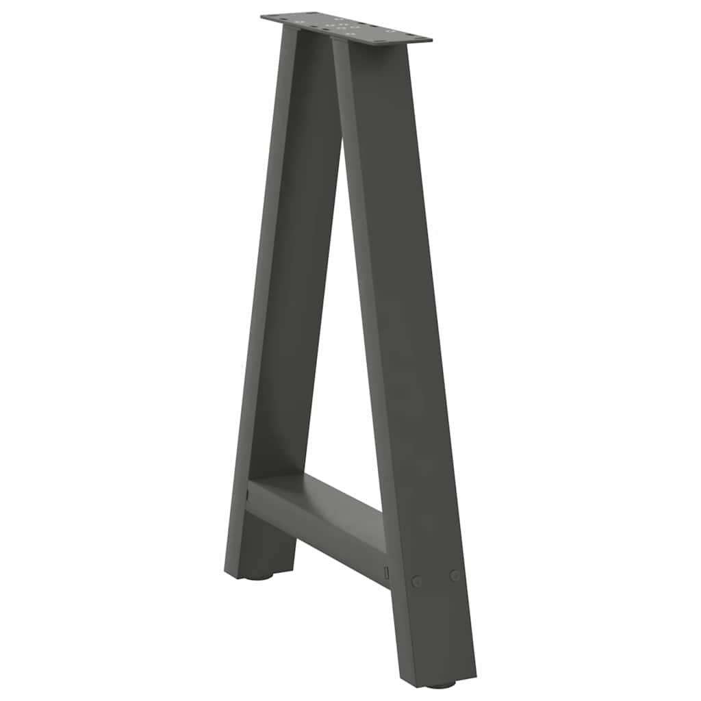 Gambe Tavolino Caffè a A 2 pz Antracite 60x(72-73)cm in Acciaio