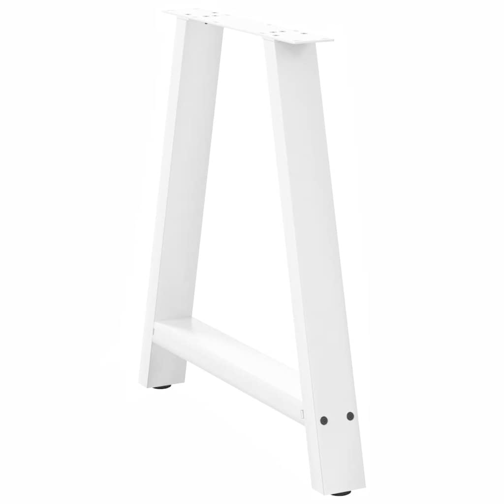 Gambe Tavolino da Caffè a A 2 pz Bianco 70x(72-73) cm Acciaio