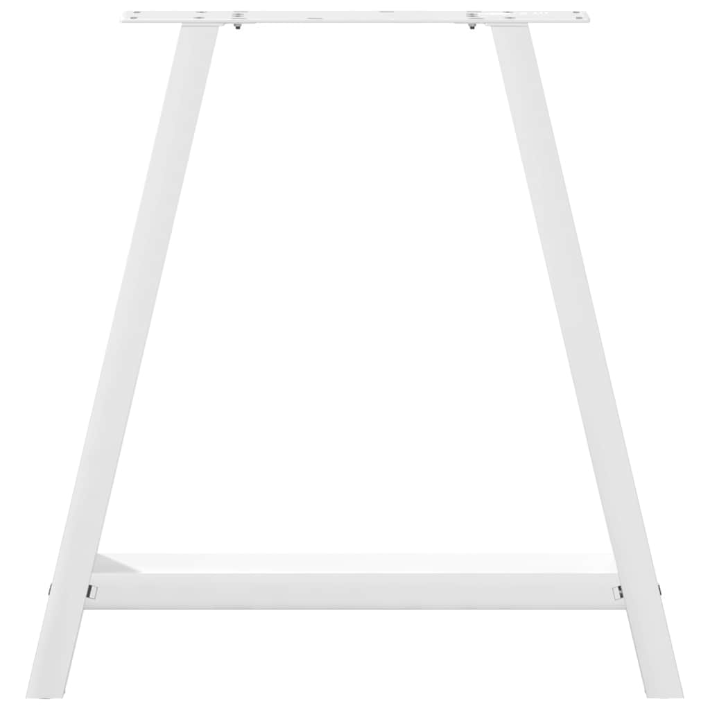 Gambe Tavolino da Caffè a A 2 pz Bianco 70x(72-73) cm Acciaio