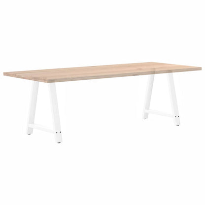 Gambe per tavolo da pranzo forma A 2 pz bianche 70x(72-73) cm