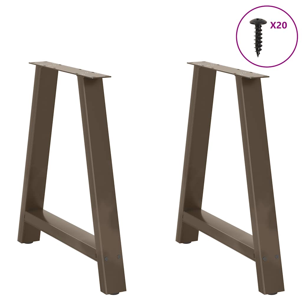 Gambe per tavolo da pranzo a forma di A 2 pz 70x(72-73) cm