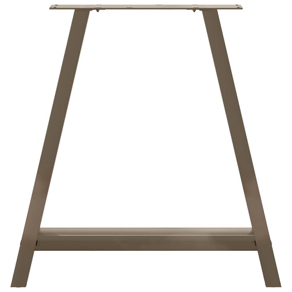 Gambe per tavolo da pranzo a forma di A 2 pz 70x(72-73) cm in acciaio