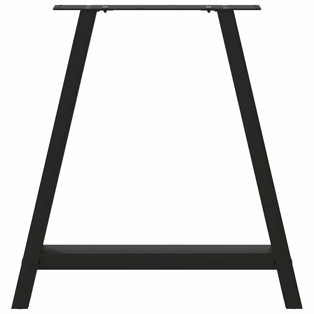 Gambe Tavolo Pranzo a Forma di A 2 pz Nero 80x(72-73)cm Acciaio