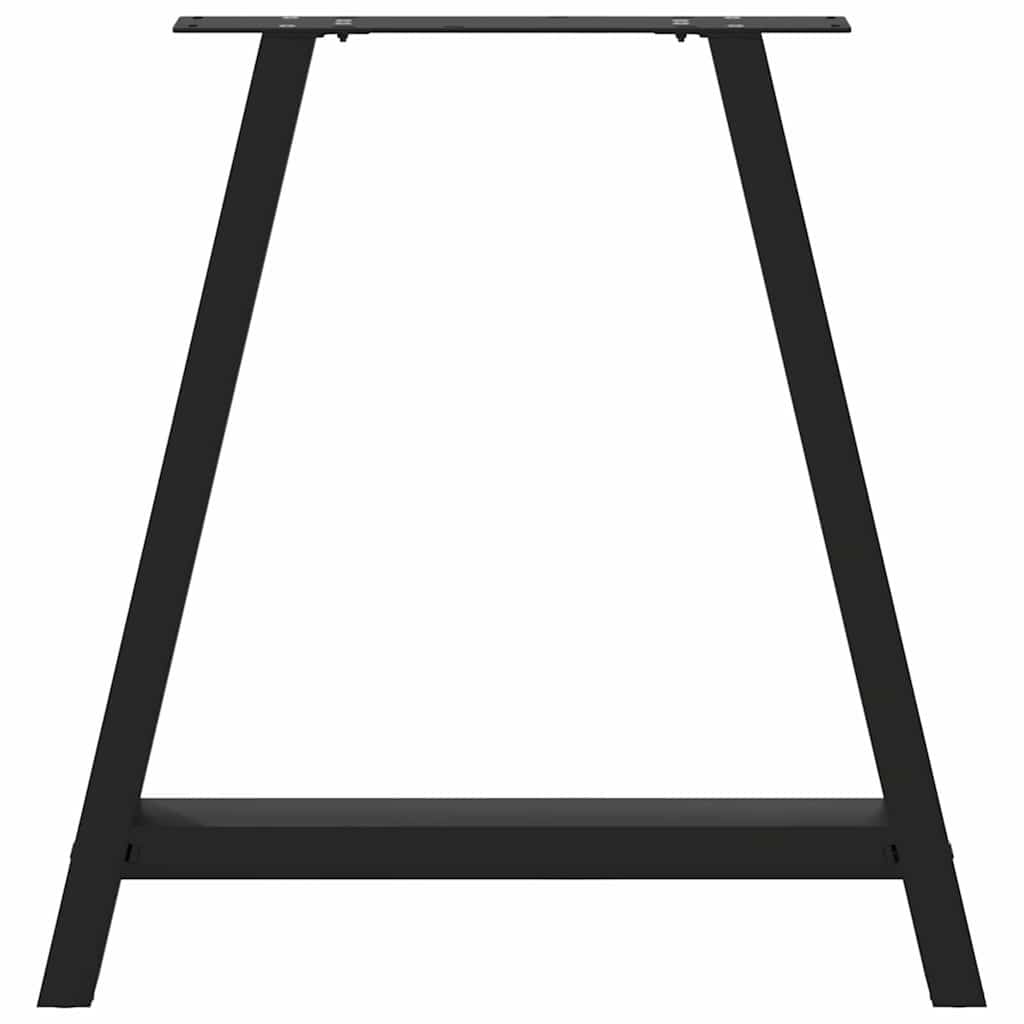 Gambe per tavolo da pranzo a forma di A 2 pz nere 80x(72-73) cm