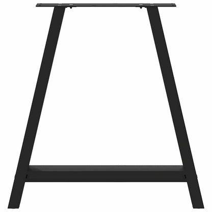 Gambe per tavolo da pranzo a forma di A 2 pz nere 80x(72-73) cm