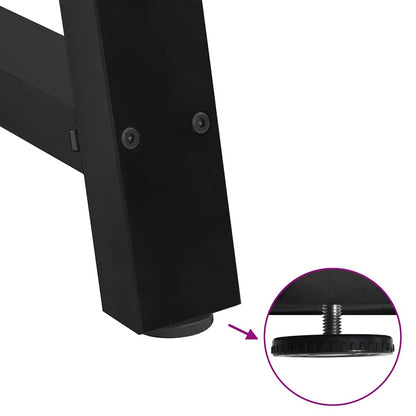 Gambe per tavolo da pranzo a forma di A 2 pz nere 80x(72-73) cm
