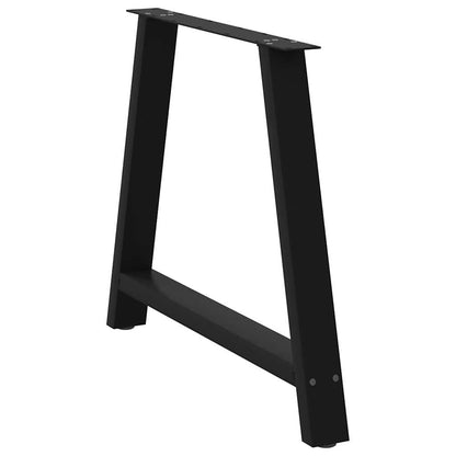 Gambe Tavolino da Caffè a A 2 pz Nero 90x(72-73) cm in Acciaio