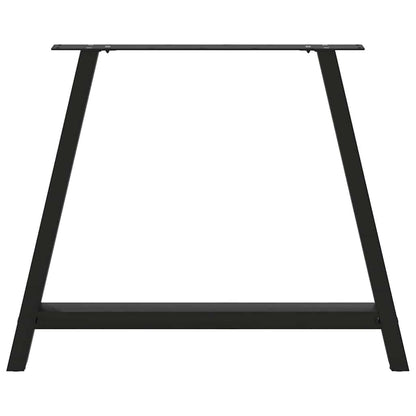 Gambe Tavolino da Caffè a A 2 pz Nero 90x(72-73) cm in Acciaio