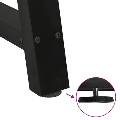Gambe per tavolo da pranzo a forma di A 2 pz nere 90x(72-73) cm